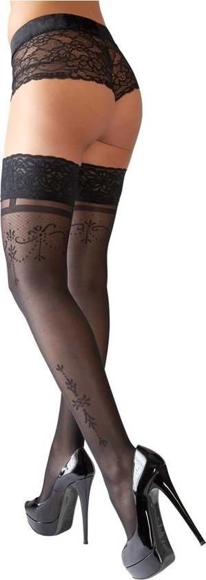 Foto: Sexy hold up kousen met filigraanpatroon maat xl