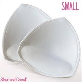 SilverAndCoco® - BH pads / dames vullingen / padding vulling push up / ademend / cups wasbaar herbruikbaar - 2 stuks (1 paar) - Wit