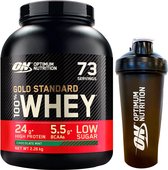 Optimum Nutrition Gold Standard 100% Whey Protein Bundle - Poudre de protéine de menthe au chocolat + ON Shake Cup - 2270 grammes (71 portions)