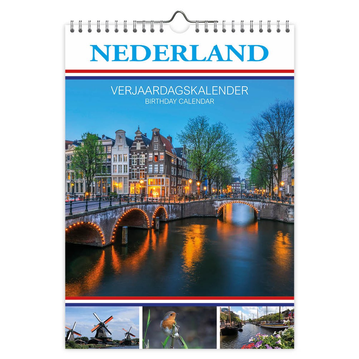 Nederland verjaardagskalender A4