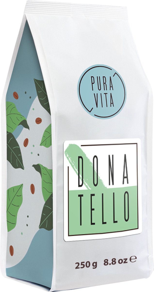 Goedkoopste Pura Vita Donatello roasted w.b. coffee 250grm, 3x250grm