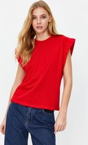 Trendyol TWOSS20TS0021 Volwassenen Vrouwen T-shirt - Rot - L