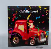 Kleintje fotografie Verjaardag wenskaart Tractor
