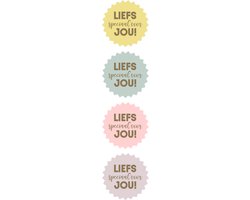 Foto: Sluitsticker sluitzegel liefs speciaal voor jou pastel kleuren valentijn trouwkaart geboortekaart harten envelop stickers label cadeau gift traktatie leuk verpakt huwelijk babyshower dh collection