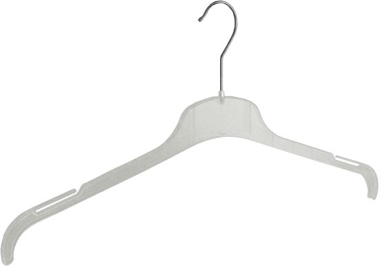 De Kledinghanger Gigant - 20 x Blousehanger / shirthanger kunststof zwart met