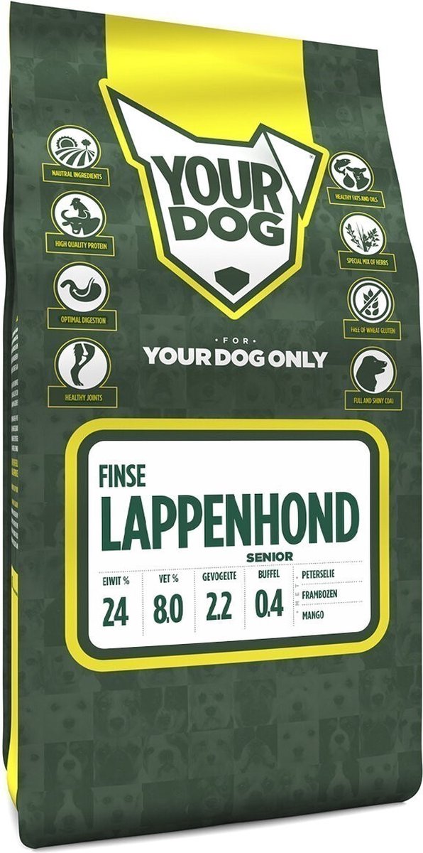 Yourdog Yourdog Finse lappenhond Rasspecifiek Senior Hondenvoer 6kg | Hondenbrokken