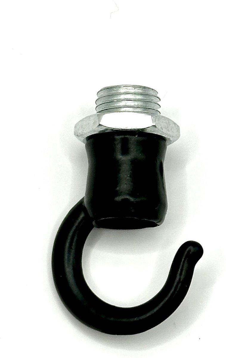 Hypify® | Haakje voor plafondkap - Lamp ophanging - Zwart - Haak - Industrieel Design