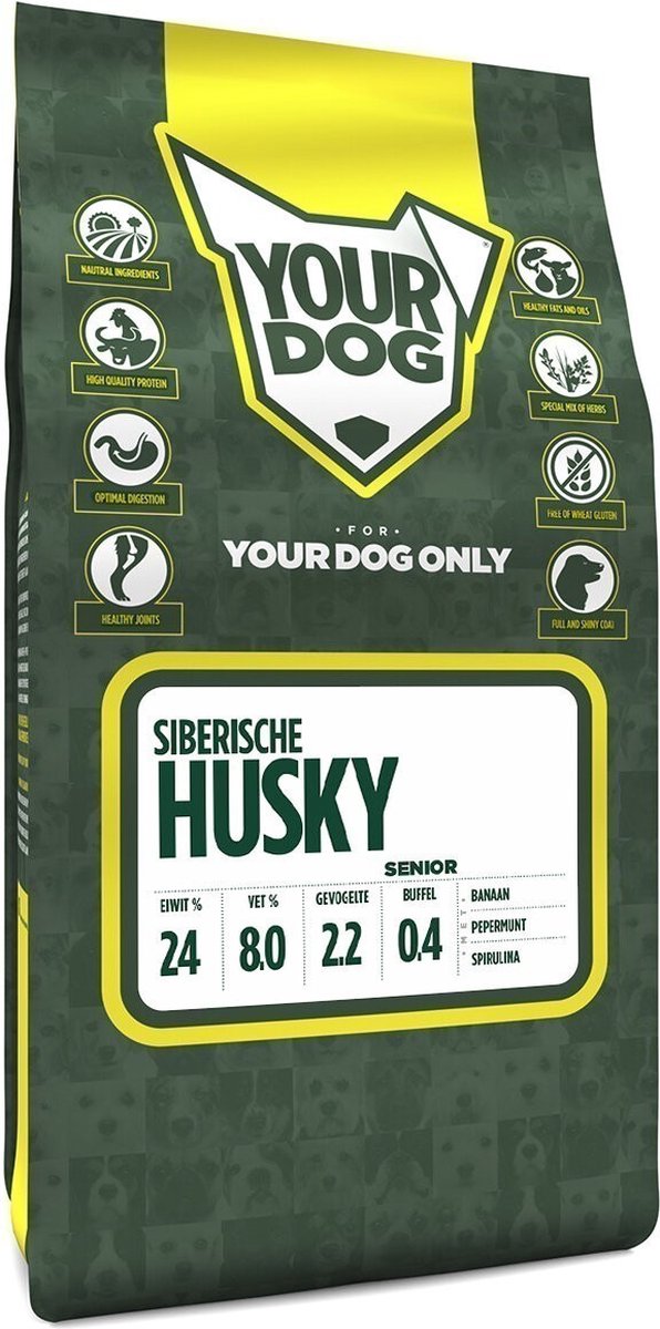Yourdog Yourdog Siberische husky Rasspecifiek Senior Hondenvoer 6kg | Hondenbrokken
