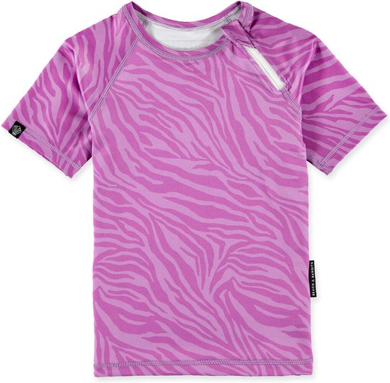 Beach & Bandits - UV-zwemshirt voor kinderen - UPF50+ - Korte mouw - Purple Shade - Paars - maat 128-134cm
