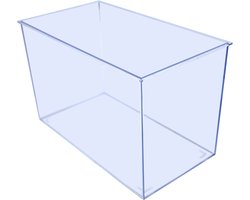 Plastic aquarium - XL - 40,5 x 25,7 x 22 cm - 22L