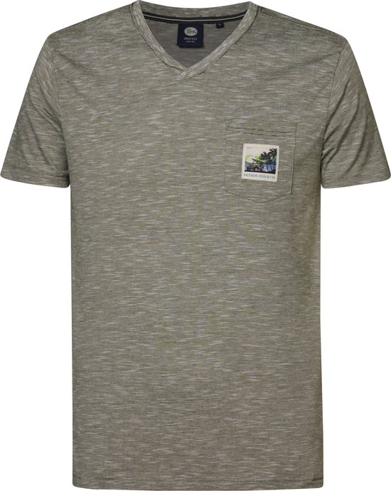 Petrol Industries - Heren Pocket T-shirt Whimsical - Groen - Maat XL