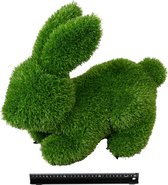 Grasdier- Liggend konijn 50 cm-grasfiguur-tuinknuffel-kunstgras-grasfiguur tuindecoratie-