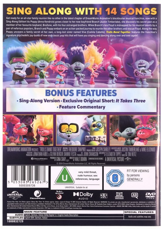 Trolls Band Together [DVD] (Dvd), Justin Timberlake Dvd