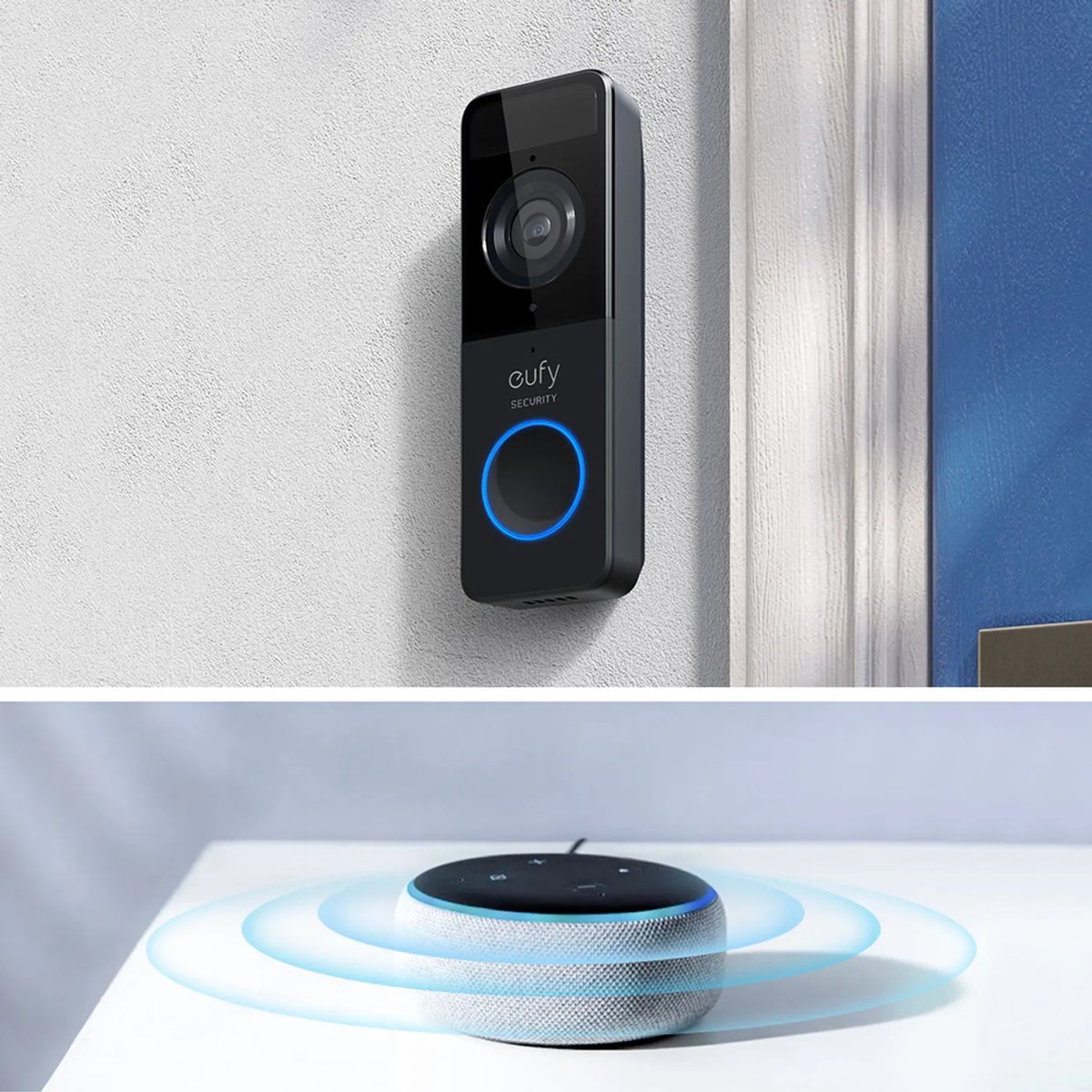 Afbeelding 3 van eufy C210 Slim Doorbell- Draadloze Video Deurbel - Video Doorbell Inclusief Chime (incl 16GB SD Kaart) - Accu - Zwart