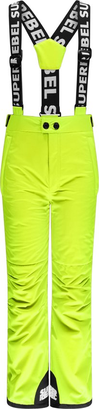SuperRebel - Ski broek SPEED - Neon Yellow - Maat 128