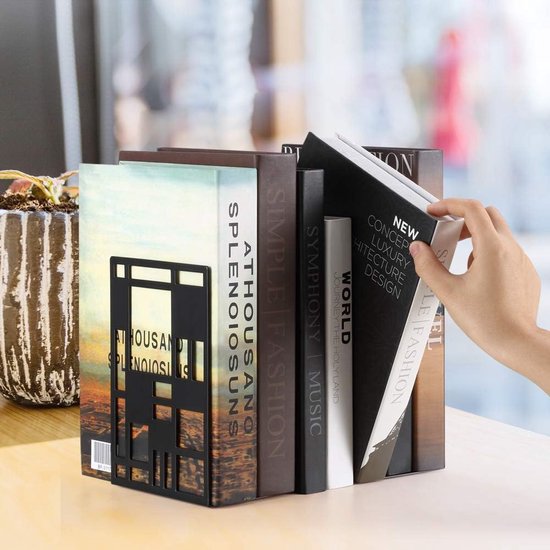 I-TOTAL® - Metalen boekensteunen voor planken en tafels (ESCAPE