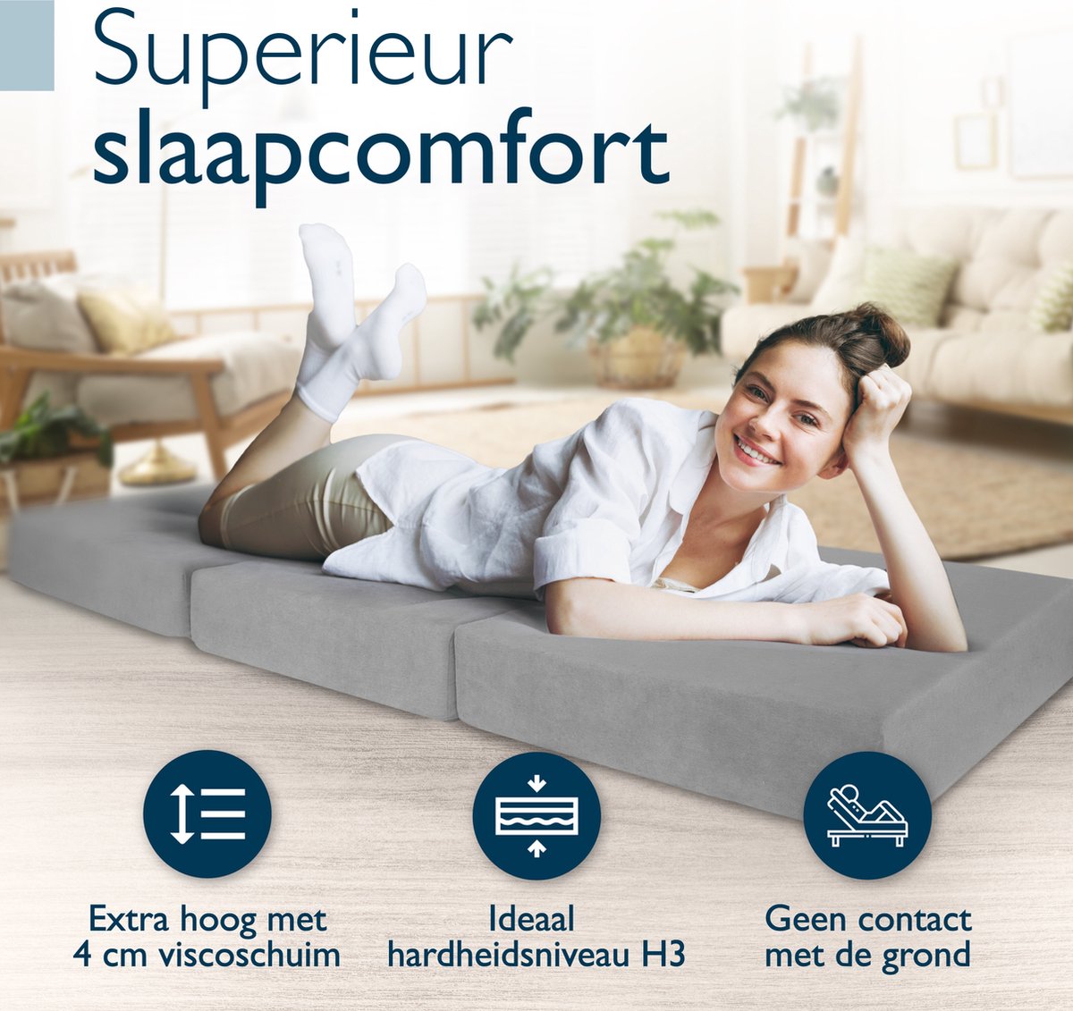 sellvin AG Premium Opvouwbaar Matras XL 90x200cm thumbnail 4