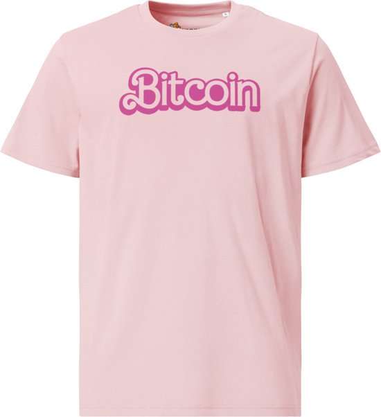 Bitcoin Glamour - Unisex - 100% Biologisch Katoen - Kleur Roze - Maat XL | Bitcoin cadeau| Crypto cadeau| Bitcoin T-shirt| Crypto T-shirt| Crypto Shirt| Bitcoin Shirt| Bitcoin Merch| Crypto Merch| Bitcoin Kleding