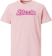 Bitcoin Glamour - Unisex - 100% Biologisch Katoen - Kleur Roze - Maat S | Bitcoin cadeau| Crypto cadeau| Bitcoin T-shirt| Crypto T-shirt| Crypto Shirt| Bitcoin Shirt| Bitcoin Merch| Crypto Merch| Bitcoin Kleding