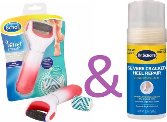 Scholl Velvet Smooth & Dr. Scholl's zware gebarsten hielreparatiebalsem 70 g met 25% ureum voor droge – Scholl – Voetverzorging – Huidverzorging – Creme – Voetcrem – Cream.