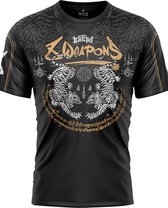 8 Weapons Dry Fit T-shirt Tiger Yant Zwart Geel maat XXL