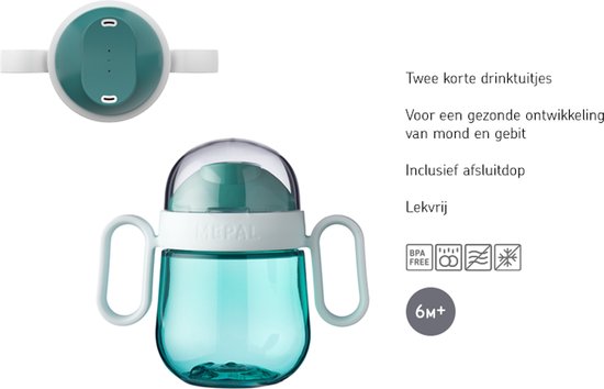 Mepal Mio babyservies set - 3-delig - Kraamcadeau - Kinderservies - Deep blue van Mepal — afbeelding 4