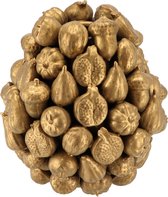 Forest Fruit - Gouden vaas - Fruitvaas - 15x16cm - Keramiek - La Florista
