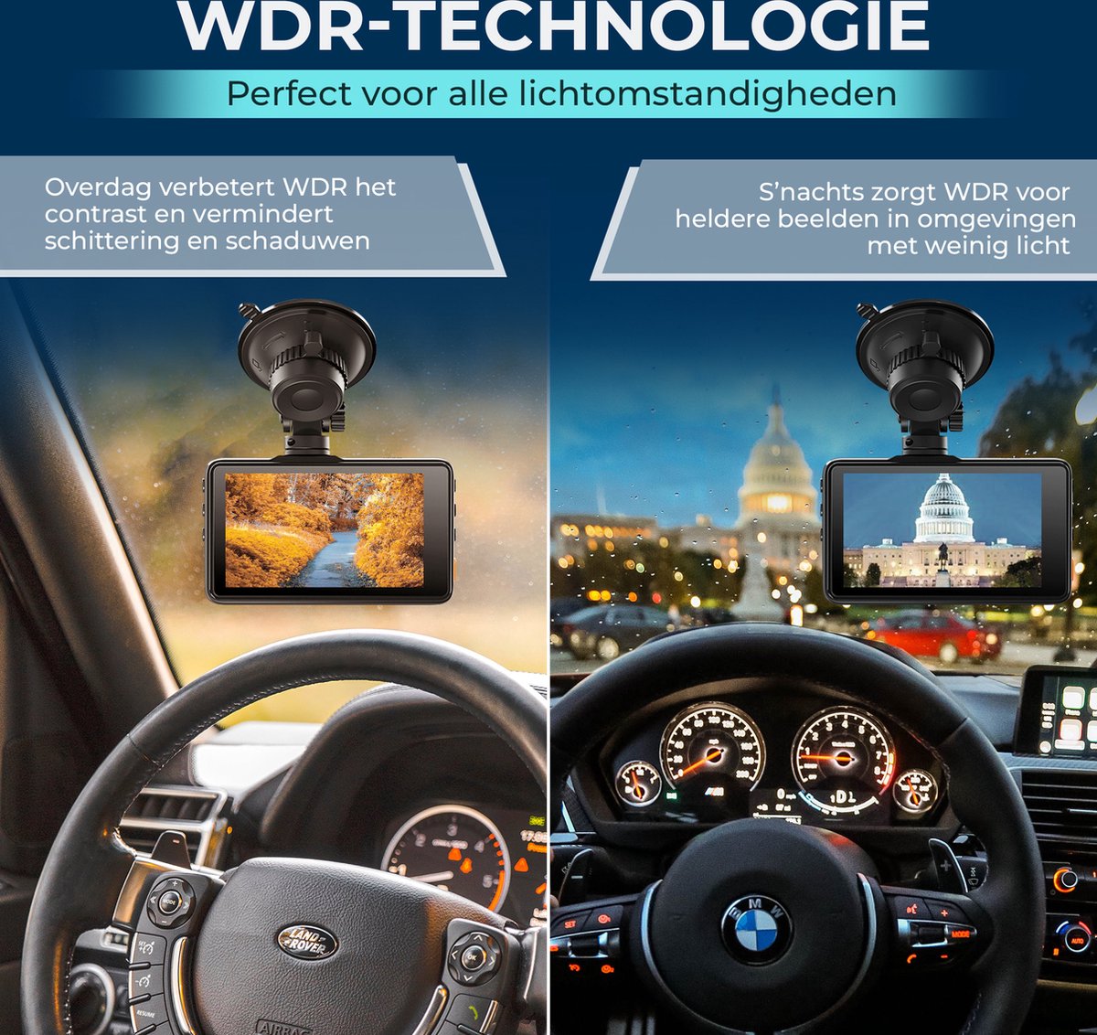 Dashcam Voor Auto Camera Voor 1080p Full HD - Incl. 64GB SD-kaart - Nachtvisie – foto 3