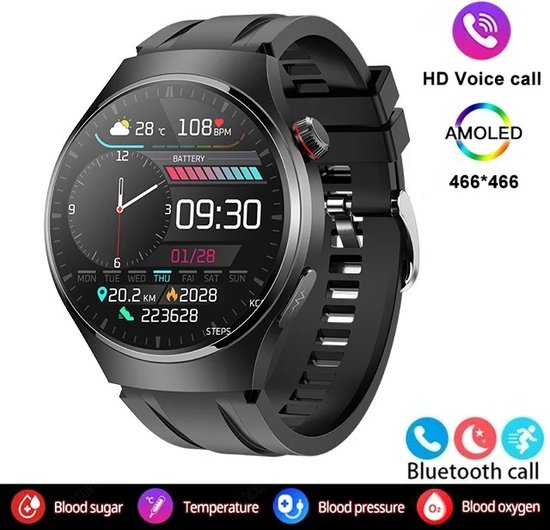 Nieuwe Model C smartwatch met 4G, AMOLED, Android en grote batterij Nieuwe Model C smartwatch met 4G, AMOLED, Android en grote batterij