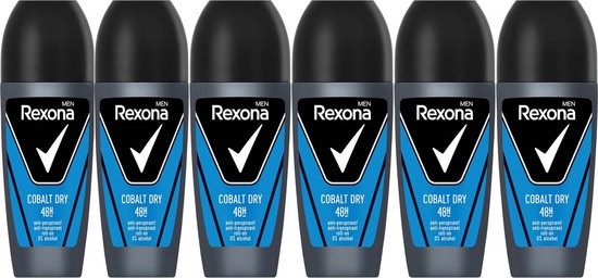 6x Rexona Deo Roll-on Men - Cobalt Dry 50 ml