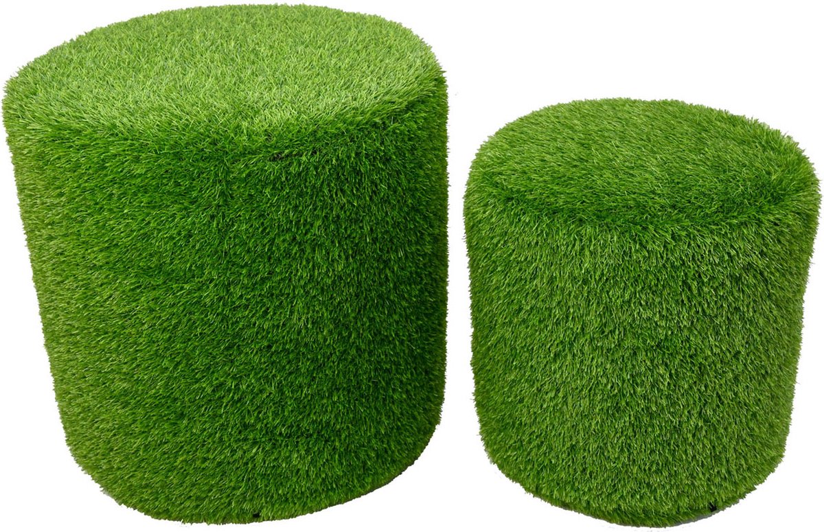 Cilinder bank 40 cm-grasfiguur-tuinknuffel-grasdieren-kunstgras-grasfiguur tuindecoratie-