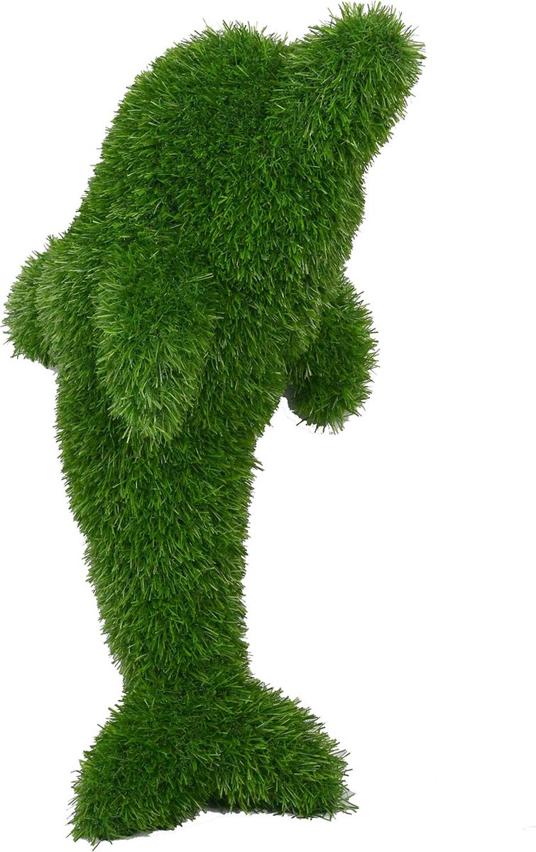 Grasdier- Dolfijn 55 cm-grasfiguur-tuinknuffel-grasdieren-kunstgras-grasfiguur tuindecoratie-