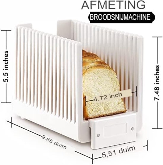 Broodsnijder, Broodsnijmachines voor zelfgemaakte Broodmachine, Multifunctionele Snijgeleider Snijder voor Toast, Bagels, Broodjes