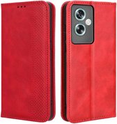 Geschikt voor Oppo A79 5G - Magnetische Sluiting - Portemonnee Flip Cover - Kaartsleuven - Book Case Hoesje - Rood