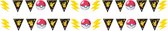 Amscan Guirlande / banderole Pokémon - 2x - noir/jaune - papier - 3,3m x 18 cm