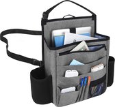 Organizer voor de achterbank, autostoelorganizer, auto-opslag achterbank, organizer voor laptop en tabletten, grijs