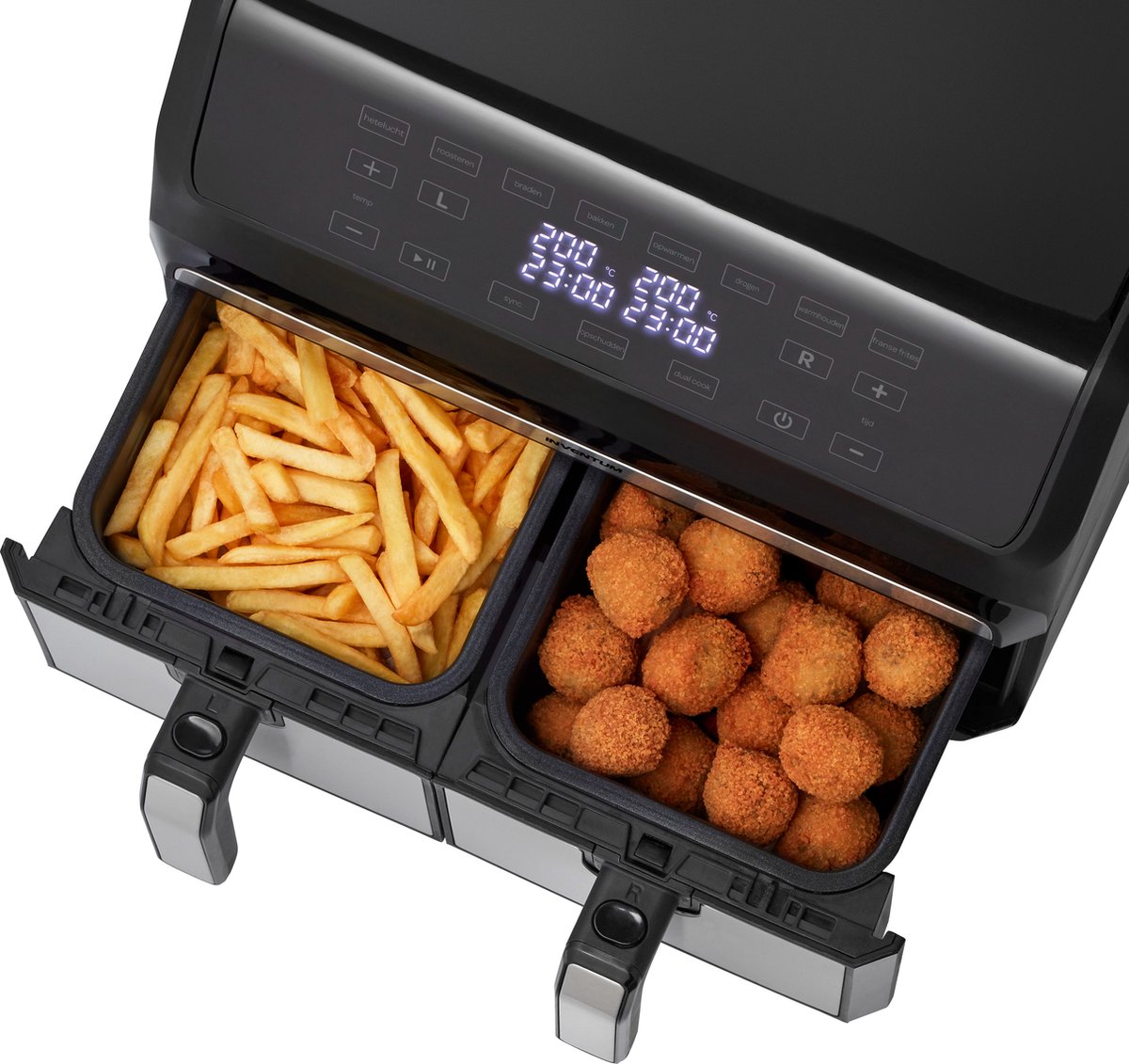 Inventum GF800HLD Airfryer met Dubbele Lade - afbeelding 3