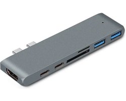 USB-C Hub geschikt voor MacBook Pro/Air – HDMI – Thunderbolt – 7 in 1