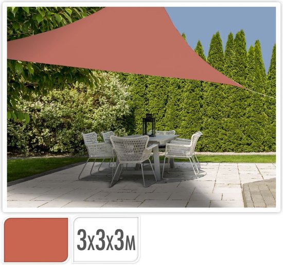 Toile d'ombrage Driehoek 300x300x300 - Terra - Valeur de protection UV : UPF 50+ - 160 gr par M2