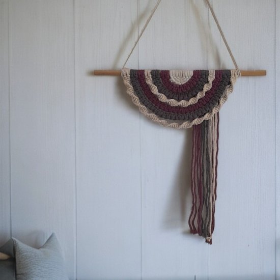 Cafuné Macramé Pakket | DIY Pakket | Halve Mandala | Macrame voor beginners | incl. instructiefilm | Cadeau