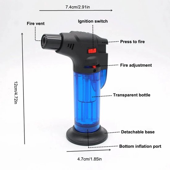 Butaan Jet Aansteker Met Pijp Tool Pijp Staaf Aansteker Mannen Compacte Butaan Sigaret Accessoires Aansteker Geen Gas Color Silver