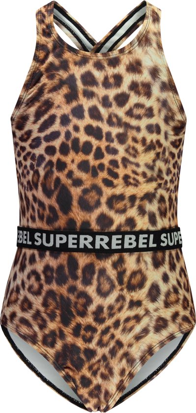 SuperRebel R401-5004 Meisjes Badpak - AO Leopard - Maat 12-152