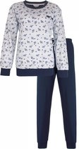 Tenderness-Dames Pyjama-Fleece-Bloemetjes-Licht Blauw. - Maat XL