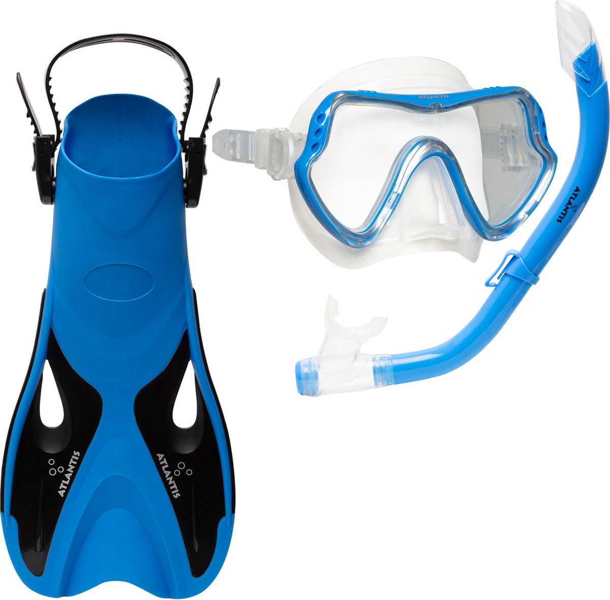 Atlantis Samana Pro Set - Snorkelset - Volwassenen - Blauw - 36-41
