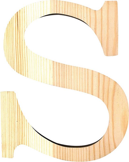 Artemio houten letter S 19 cm