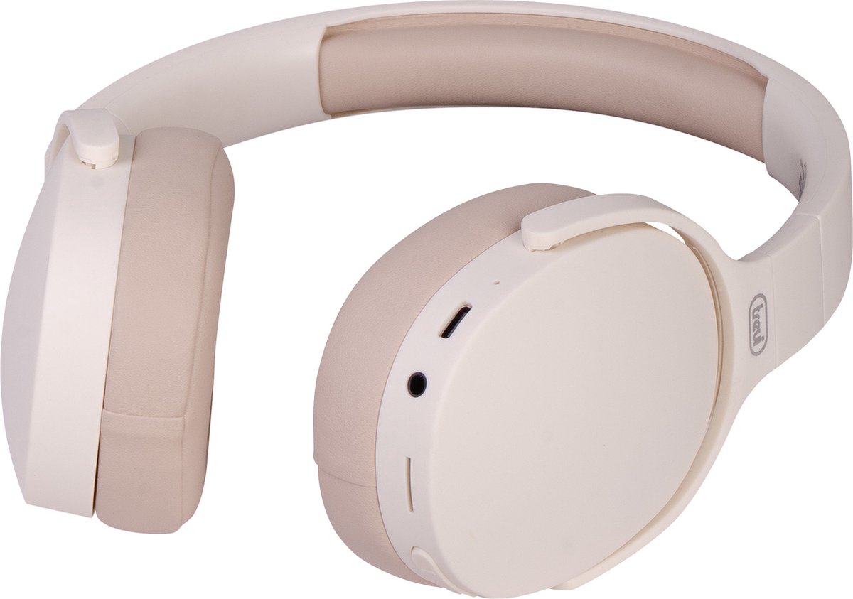 Trevi DJ 12E45 BT Headset Bedraad en draadloos Hoofdband Oproepen/muziek Crème