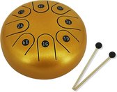 QProductz Handpan - Tongue Drum met Gratis Stickers - Handpan met Hoes - Hand Klankschaal - Hangdrum Goud
