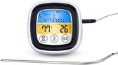 Intirilife barbecuethermometer WIT - Digitale barbecuethermometer met timer voor grillen en koken - Elektronische temperatuurmeter barbecuethermometer