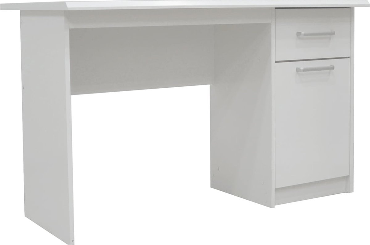 Bureau Royce Wit - MDF - 121x60cm - Met opbergruimte - Hoogte 75 cm - Met lades