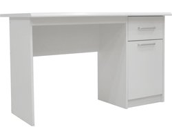 Bureau Royce Wit - MDF - 121x60cm - Met opbergruimte - Hoogte 75 cm - Met lades